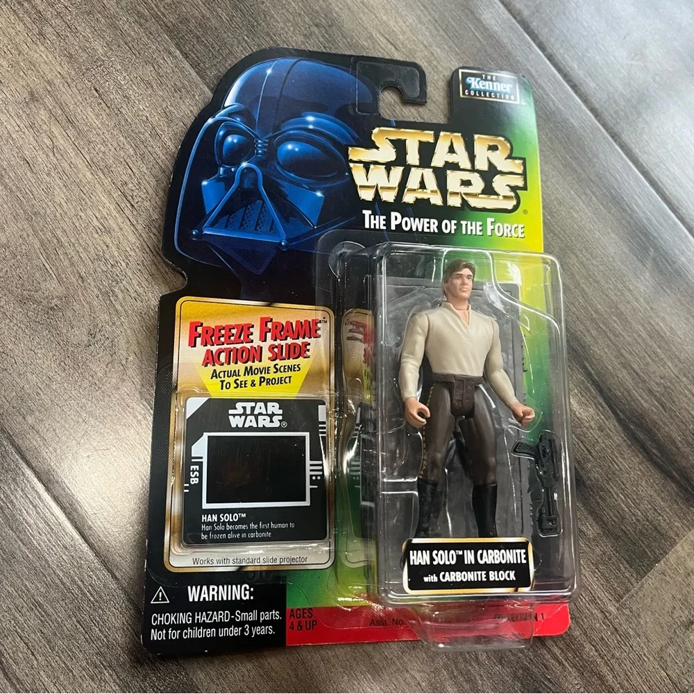 1997 Star Wars Han Solo In Carbonite Power Of The Force Action Figure W/ Slide